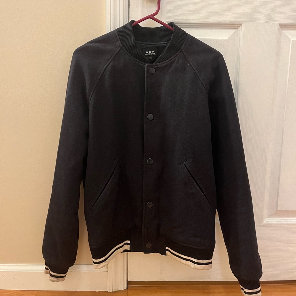 A.P.C. Navy Blue Varsity Jacket
